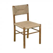 Noir AE-322T-SYN - Franco Side Chair, Teak with Synthetic Woven