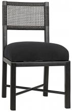 Noir AE-46CHB - Lobos Dining Chair, Black Charcoal, Black Cotton Fabric, 34"H AE-46CHB