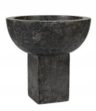 Noir AM-274BM - Zeta Bowl, Black Marble, 10"W AM-274BM