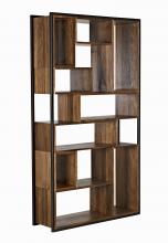 Noir GBCS130 - Bauhaus Bookcase, Dark Walnut, 82"H GBCS130