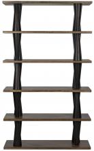 Noir GBCS217DW - Mood Bookcase, Ebony Walnut, Dark Walnut, 77"H GBCS217DW