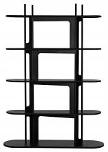 Noir GBCS226MTB - Ochoa Bookcase, Matte Black, 81"H GBCS226MTB