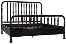 Noir GBED112EKHB - Bachelor Bed, Eastern King, Hand Rubbed Black