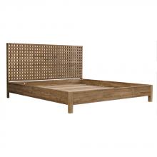 Noir GBED134EKT - Quinnton Bed, Eastern King, Teak