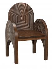 Noir GCHA302DW - Mars Armchair, Dark Walnut, 36"H GCHA302DW