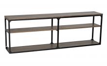 Noir GCON242MTB-L - Novie Console, Large, Black Steel with Dark Walnut