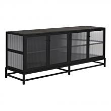 Noir GCON426MTB-2 - Chandler 4 Door Sideboard, Black Steel