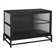 Noir GCON426MTB - Chandler 2 Door Sideboard, Black Steel