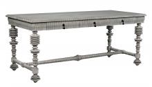 Noir GDES115DGR - Portuguese Desk, Distressed Grey, 72"W GDES115DGR