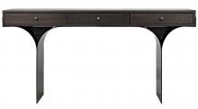 Noir GDES178EB - Truss Desk, Ebony Walnut, Matte Black Frame, 62"W GDES178EB