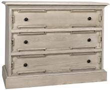 Noir GDRE129VGR - Adora Chest, 3-Drawer, Vintage Grey, 42"W GDRE129VGR