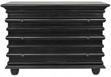 Noir GDRE137HB - Ascona Chest, 3-Drawer, Hand-Rubbed Black, 42"W GDRE137HB