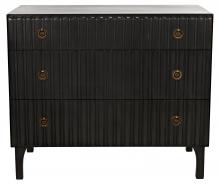 Noir GDRE164P - Daryl Dresser, 3-Drawer, Pale, 38"W GDRE164P