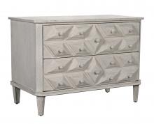 Noir GDRE179WW - Giza Dresser, 2-Drawer, White Weathered, 45.5"W GDRE179WW