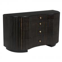 Noir GDRE188HB - Irene Dresser, Hand Rubbed Black with Light Brown Trim