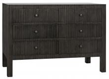 Noir GDRE221P - Conrad Dresser, 6-Drawer, Pale, 47.5"W GDRE221P