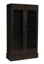 Noir GHUT151HB - Noho Hutch, Hand Rubbed Black with Light Brown Trim