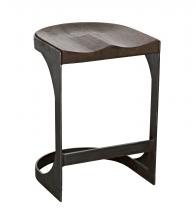 Noir GSTOOL130MTS - Baxter Stool, Dark Walnut, Matte Black Legs, 24"H GSTOOL130MTS