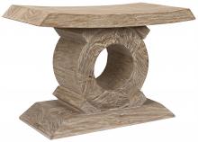 Noir GSTOOL153DM - Nova Stool, Distressed Mindi, 18"H GSTOOL153DM