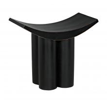 Noir GSTOOL236HB - Laos Stool, Hand-Rubbed Black, 19"H GSTOOL236HB