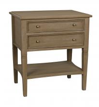 Noir GTAB246WEA - Oxford Side Table, 2-Drawer, Weathered, 30"H GTAB246WEA