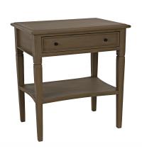 Noir GTAB247WEA - Oxford Side Table, 1-Drawer, Weathered, 30"H GTAB247WEA