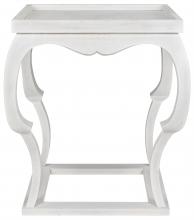 Noir GTAB326WH - Bellini Side Table, White Wash, 28"H GTAB326WH