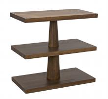 Noir GTAB382DW - Fatima Side Table, Dark Walnut, 26.5"H GTAB382DW