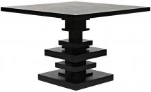 Noir GTAB543HB - Corum Dining Table, Hand Rubbed Black, 42"W (GTAB543HB )