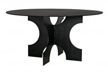 Noir GTAB568MTB - Element Dining Table, Matte Black, 59"W (GTAB568MTB )