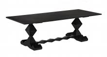 Noir GTAB577HB - Madeira Dining Table, Hand Rubbed Black, 96"W (GTAB577HB )