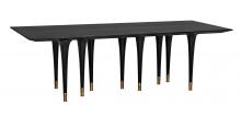 Noir GTAB582HB - Romeo Dining Table, Hand Rubbed Black, 95"W (GTAB582HB )