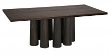 Noir GTAB588 - Severity Dining Table, Dark Walnut & Ebony, 84"W (GTAB588 )