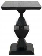 Noir GTAB918HB - Majesty Side Table, Hand Rubbed Black, 25.5"H GTAB918HB