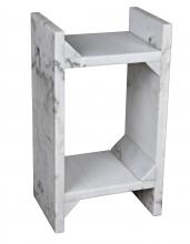 Noir GTAB979W - Easton Side Table, White Marble, 25"H GTAB979W