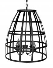 Noir LAMP305MTB - Birdcage Pendant, 4-Light, Matte Black, 25.5"W LAMP305MTB