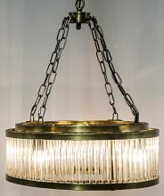 Noir LAMP553MB - Petronas Chandelier, 4-Light, Antique Brass, Glass, 20.5"W LAMP553MB
