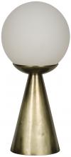 Noir LAMP591MB - Merle Table Lamp, 1-Light, Antique Brass, Frosted Glass, 26.5"H LAMP591MB