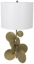 Noir LAMP628MBSH - Vadim Table Lamp, 1-Light, Antique Brass, Styrene White Cotton Shade, 26"H LAMP628MBSH