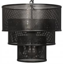 Noir LAMP646MTB - Arena Pendant, 8-Light, Matte Black, 20"W LAMP646MTB