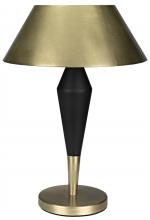 Noir LAMP751MTB-MB - Blau Table Lamp, 1-Light, Antique Brass, Matte Black, 22.5"H LAMP751MTB-MB