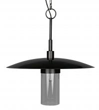 Noir PZ009AB - Anton Pendant, 1-Light, Aged Brass, Clear Glass, 25"W PZ009AB