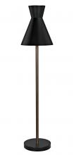 Noir PZ021MTB - Thinking Cap Floor Lamp, 1-Light, Matte Black, Aged Brass, 67"H PZ021MTB
