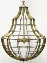 Noir LAMP559MB - Ribcage Chandelier, 4-Light, Antique Brass, 20"W LAMP559MB