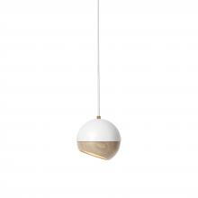 Mater 2501 - Ray Mini Pendant, 1-Light, White, Natural Shade, 4.7"W 02501