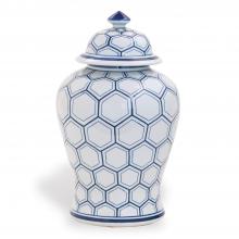 Port 68 ACAS-286-05 - Kenilworth Jar, Blue, White, 11"W ACAS-286-05