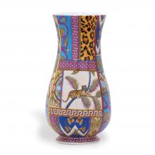 Port 68 ACBS-282-03 - Gypsy Vase, Yellow, Blue, Purple, Brass, 15"H ACBS-282-03