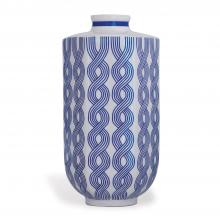 Port 68 ACBS-369-02 - Williamsburg Evelyn Vase, Large, Blue, White, 20"H ACBS-369-02