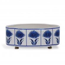 Port 68 ACBS-371-02 - Williamsburg Hannah Planter, Blue, White, 14"W ACBS-371-02