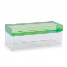 Port 68 ACDS-311-01 - Glencoe Box, Green, Clear Lucite, 11"W ACDS-311-01